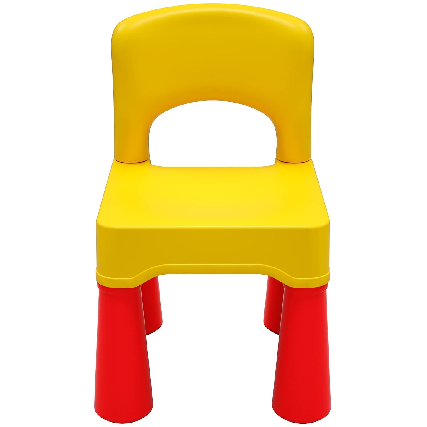 burgkidz Silla de plástico para niños pequeños, duradera y ligera, asiento de 9.3 pulgadas