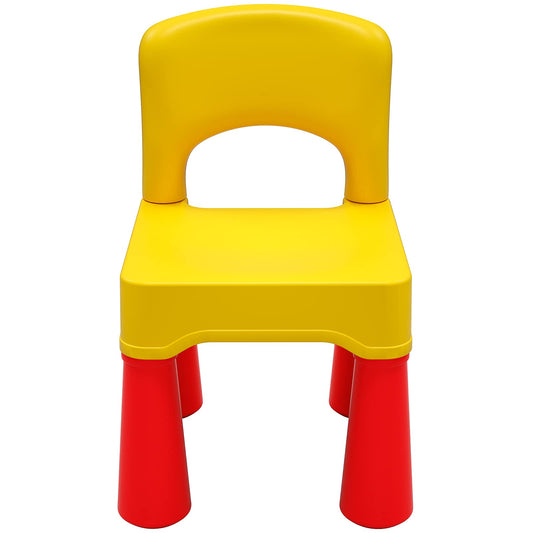 burgkidz Silla de plástico para niños pequeños, duradera y ligera, asiento de 9.3 pulgadas