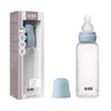 BIBS Biberón de 9 oz / 9.1 fl oz de silicona - Anti-cólico, sin BPA, pezón redondo, flujo medio