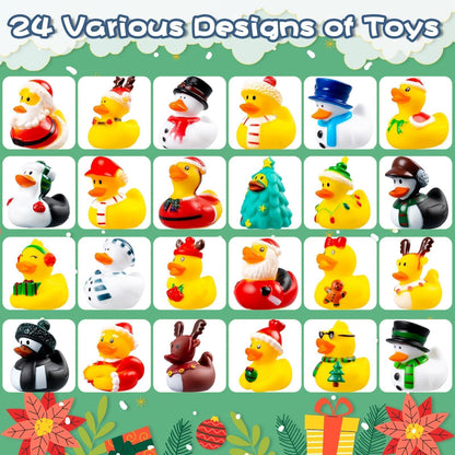 Calendario de Adviento de patitos navideños - 24 piezas