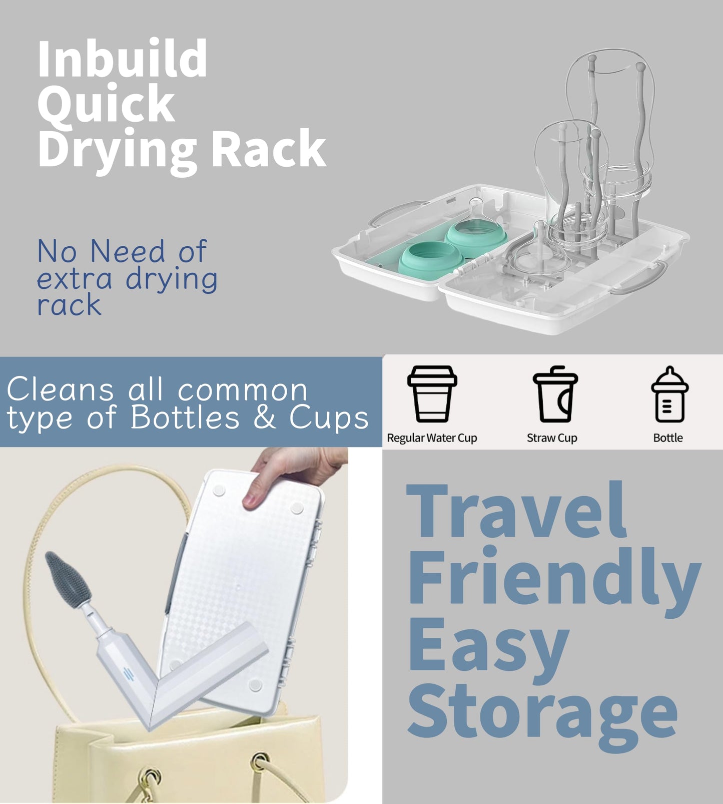 Limpiador eléctrico de cepillo para biberones