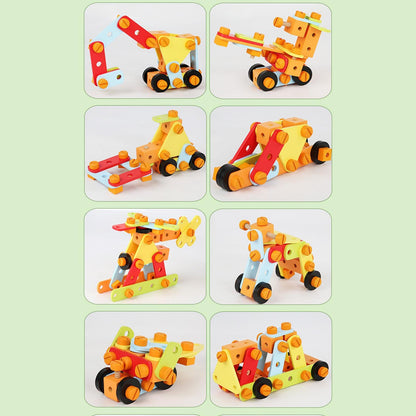 Juego de tuercas y tornillos de madera para niños pequeños