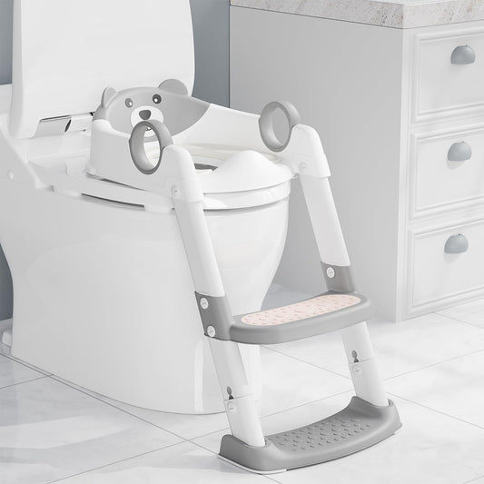 Asiento de entrenamiento para ir al baño NAPEI con taburete tipo escalera