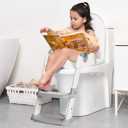 Asiento de entrenamiento para ir al baño NAPEI con taburete tipo escalera