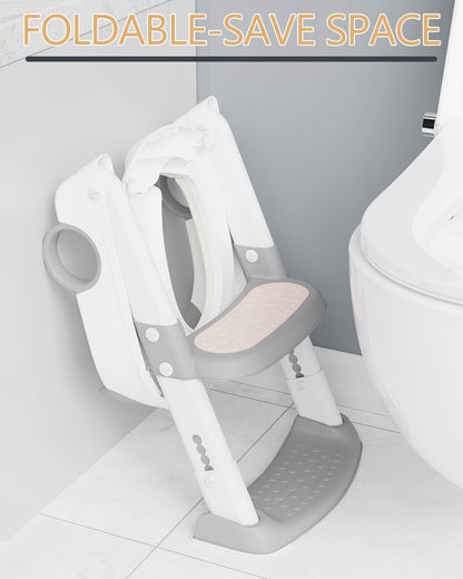 Asiento de entrenamiento para ir al baño NAPEI con taburete tipo escalera