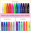 TBC The Best Crafts Paint Sticks, 24 colores clásicos, pintura lavable