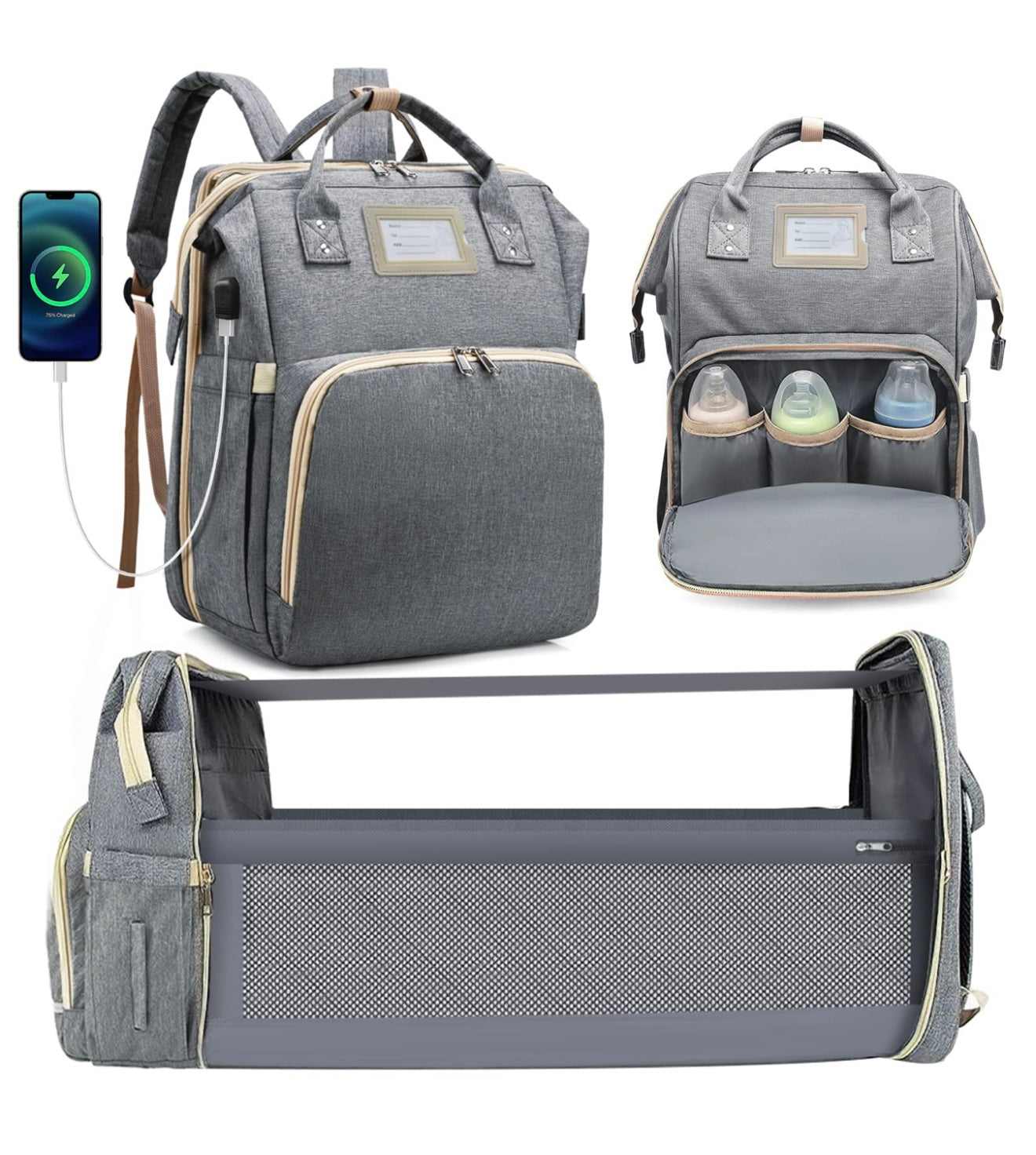 Mochila cambiadora para bebé con cambiador