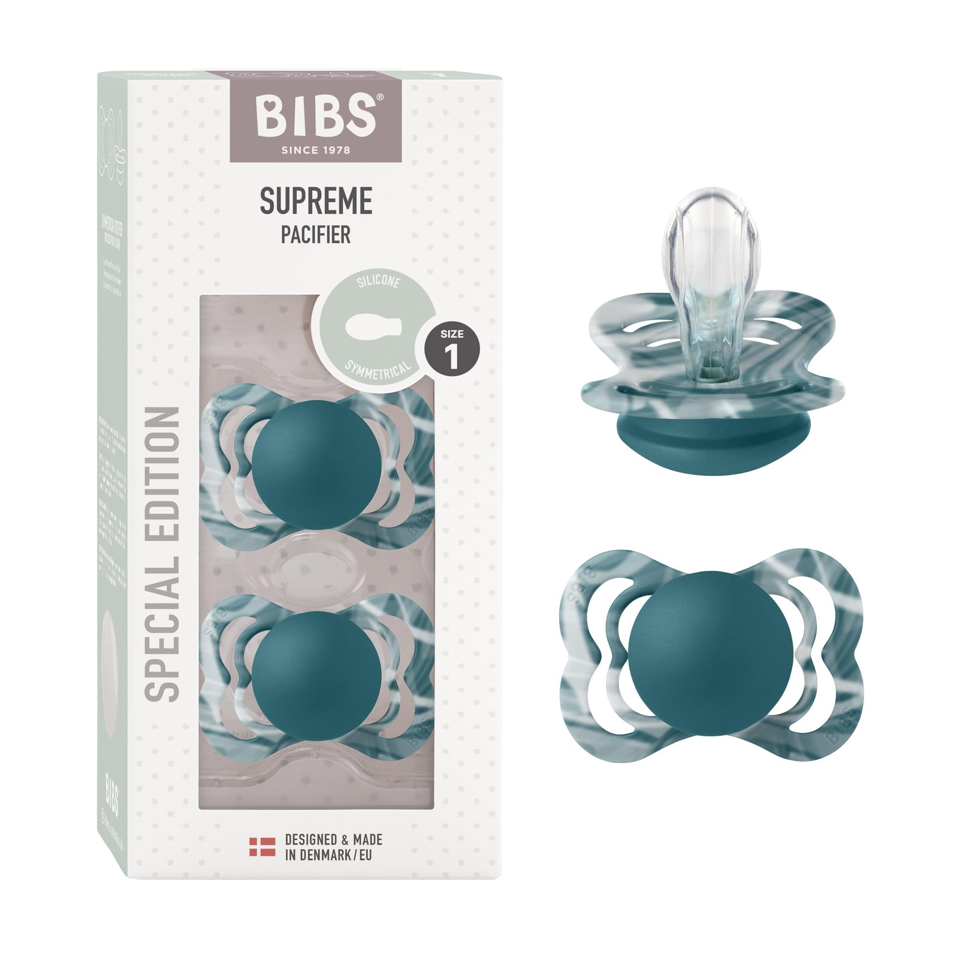 BIBS Supreme - Chupete de teñido anudado, 2 unidades, talla 1 +0M
