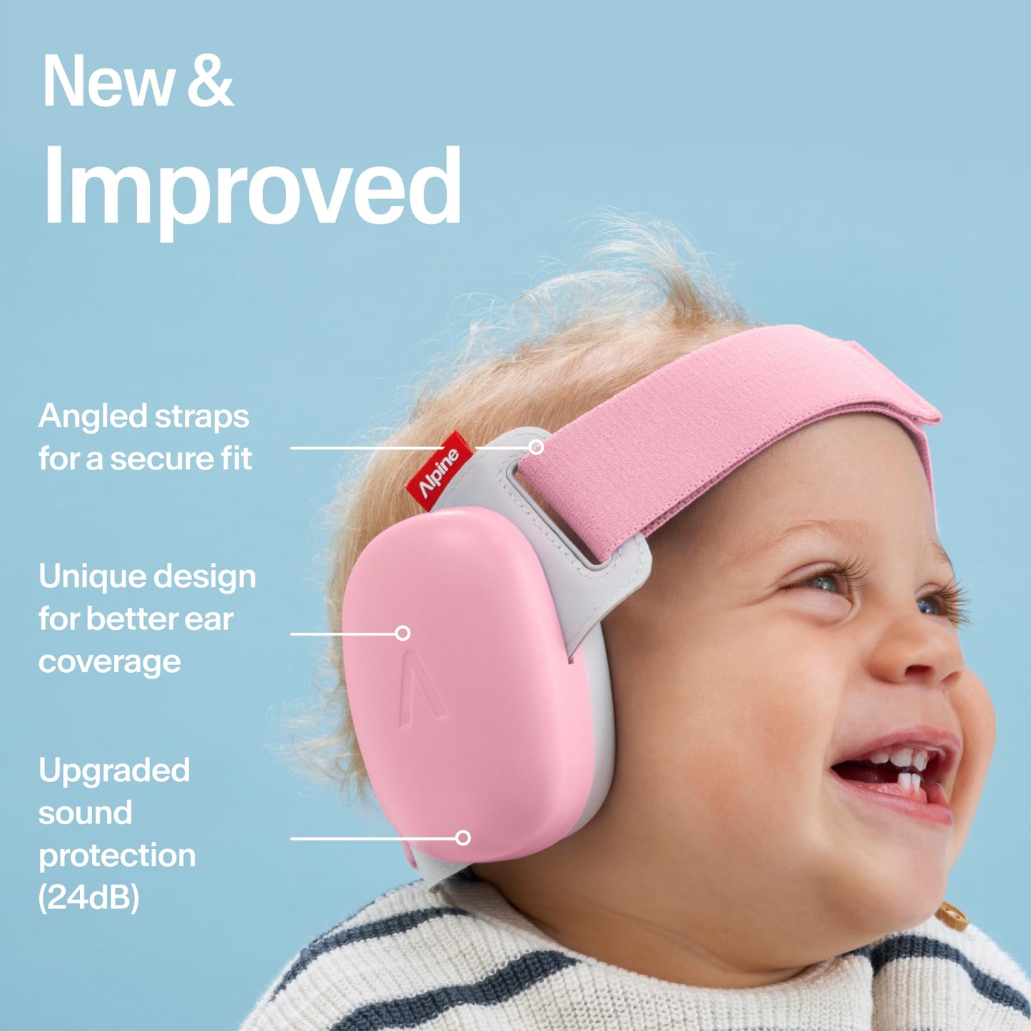 Alpine Muffy Baby - Orejeras para bebés y niños pequeños mejoradas