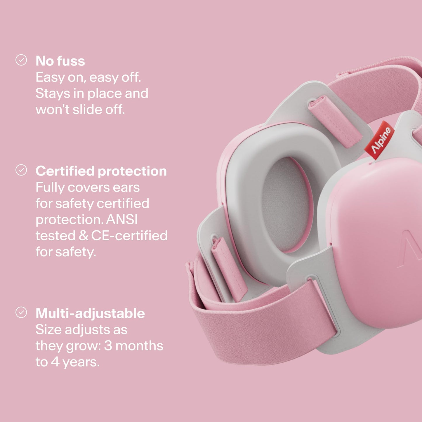 Alpine Muffy Baby - Orejeras para bebés y niños pequeños mejoradas