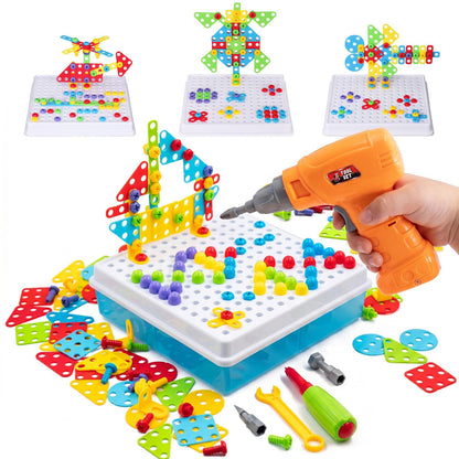 Kit de taladro y construcción STEM para niños de 3 a 8 años