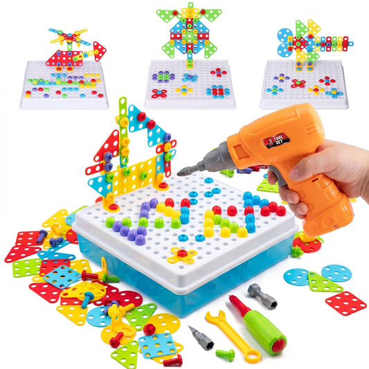 Kit de taladro y construcción STEM para niños de 3 a 8 años