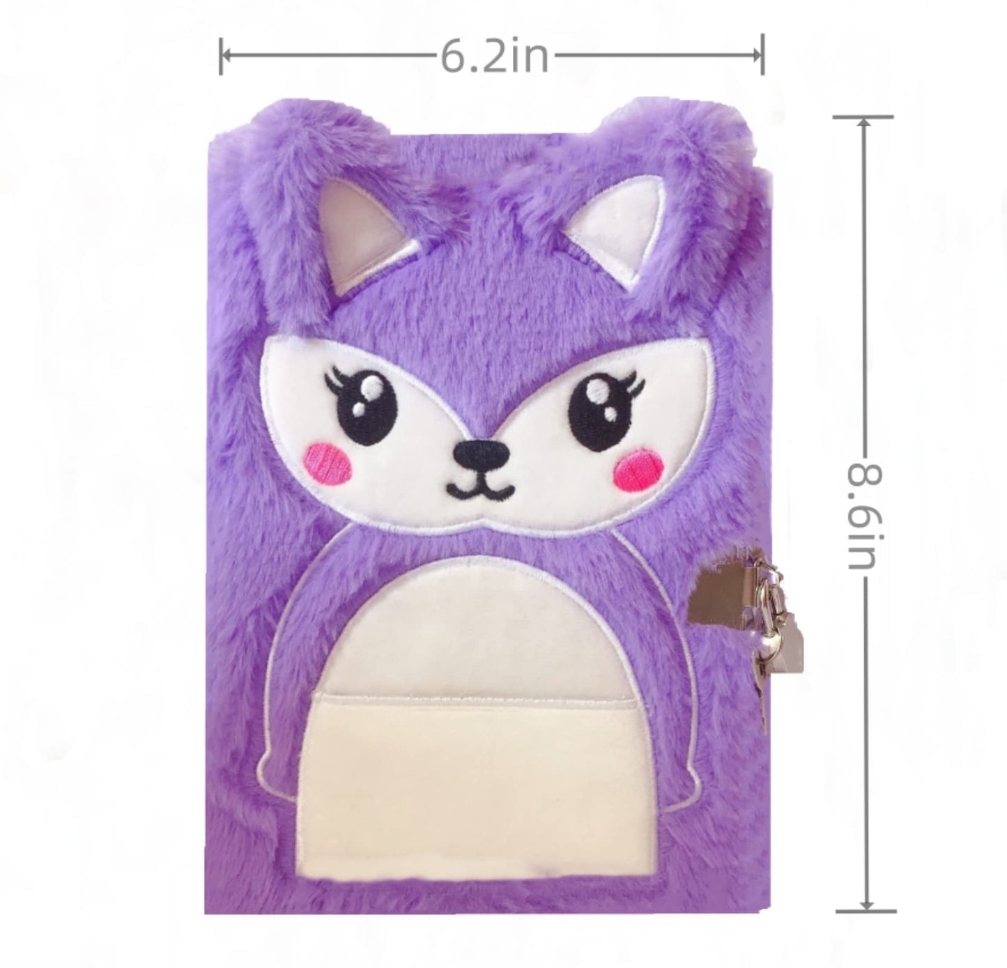 Diario Fox para niñas con candado y llaves