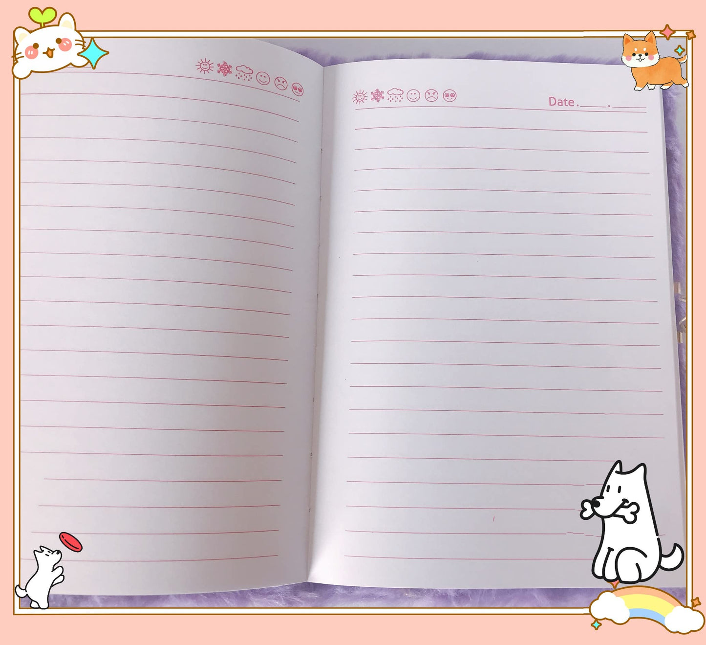 Diario Fox para niñas con candado y llaves