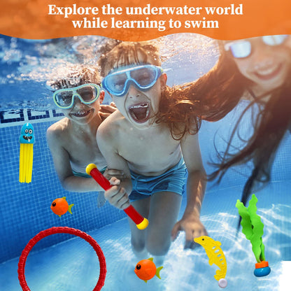 Juguetes de buceo para niños, 44 piezas para nadar bajo el agua