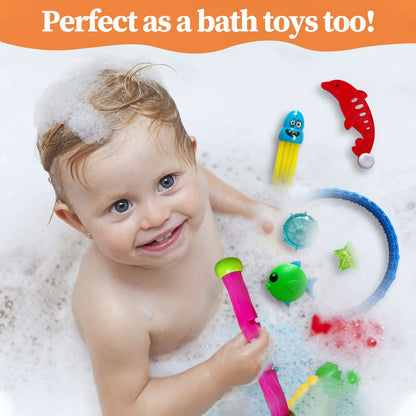 Juguetes de buceo para niños, 44 piezas para nadar bajo el agua