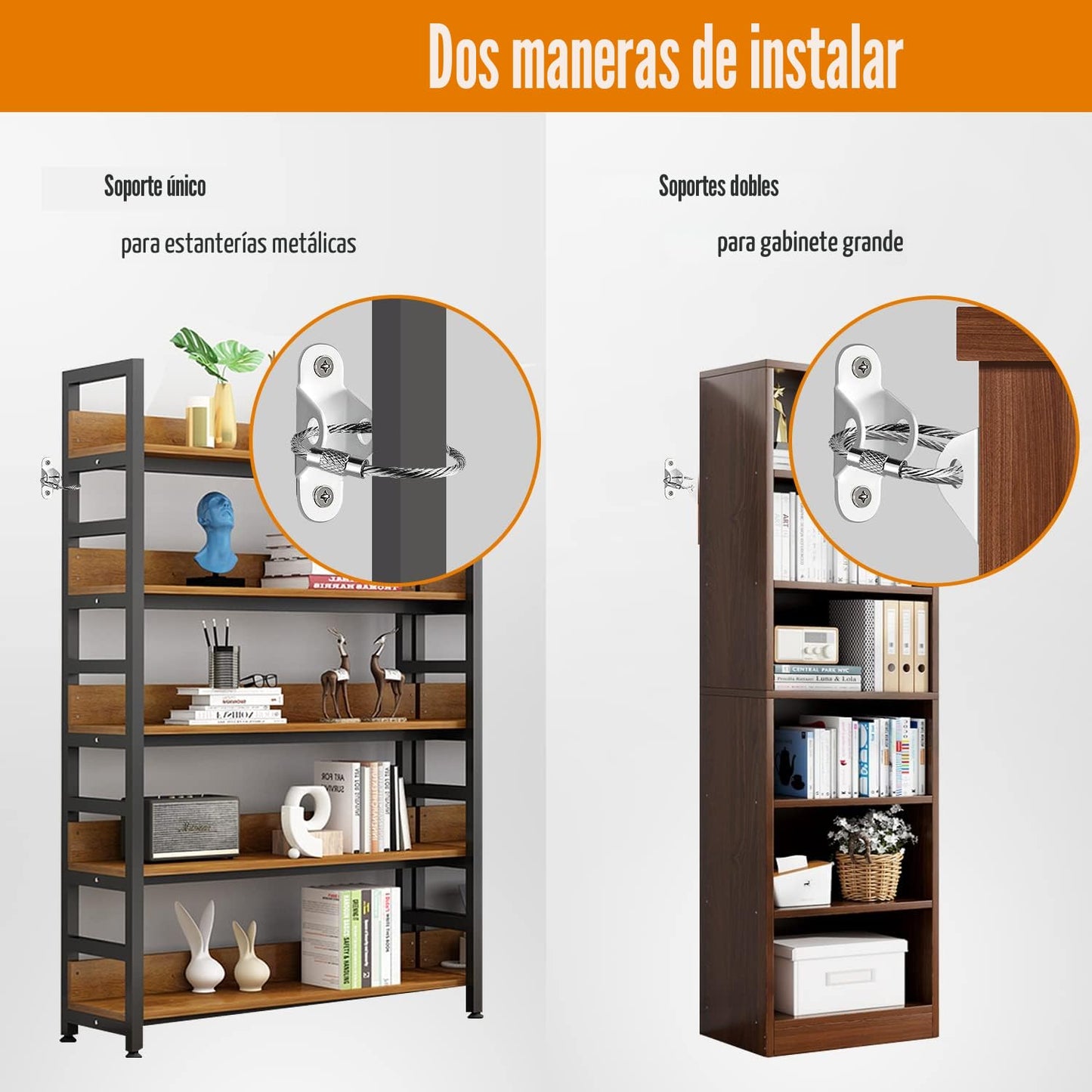 Anclajes para Muebles (10 Paquetes) Anclajes Anti-Volcado para Muebles a Prueba de Bebés