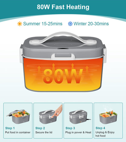 Fiambrera eléctrica, 80 W 1.8 L