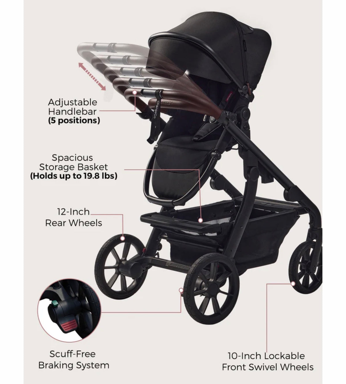 Coche Momcozy para bebé ChangeGo