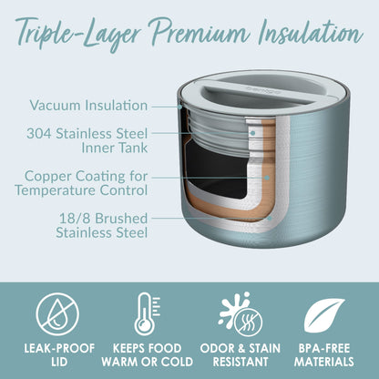 Bentgo® - Recipiente de alimentos aislado de acero inoxidable