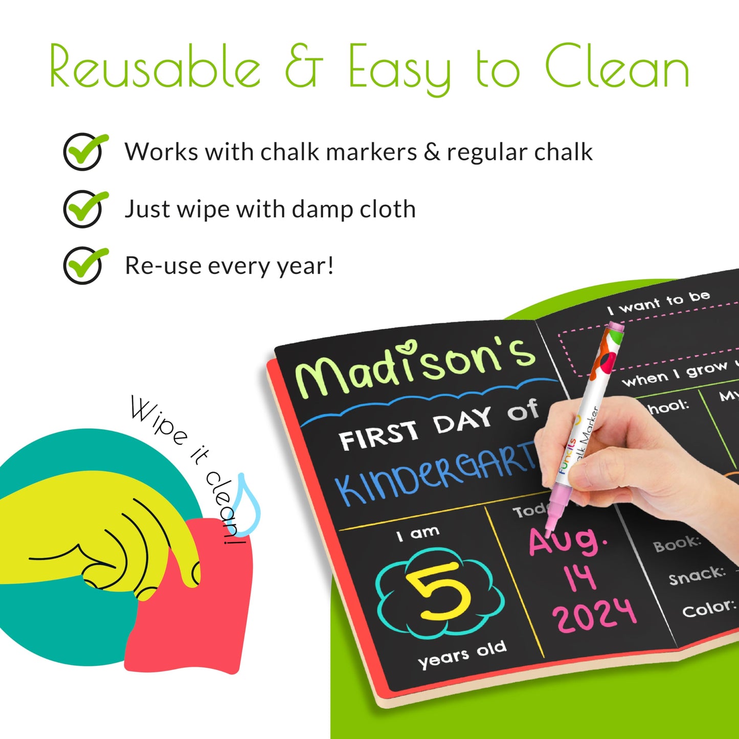 Letrero del primer día de escuela