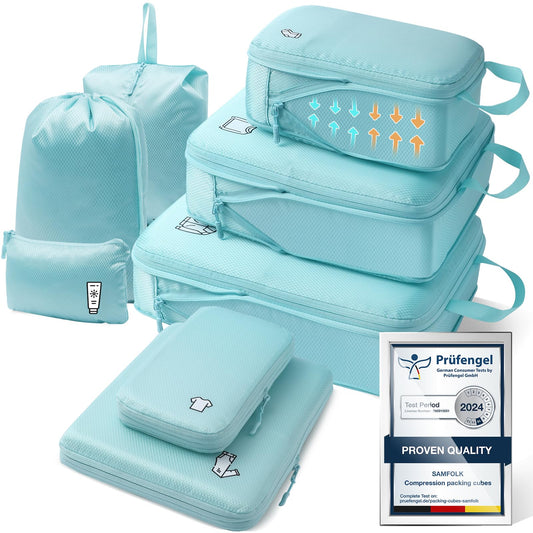 8 Cubos de compresión Samfolk para empacar maletas