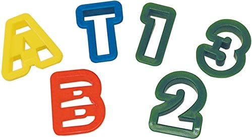 Cortadores de galletas con letras y números internacionales de R&M de 1,5 pulgadas