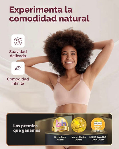 Momcozy YN21 - Brasier de lactancia para lactancia materna, sin costuras, 3XL