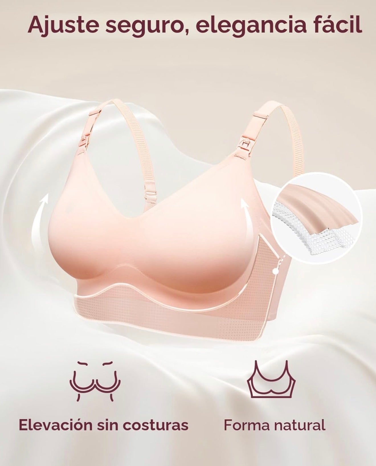 Momcozy YN21 - Brasier de lactancia para lactancia materna, sin costuras, 3XL
