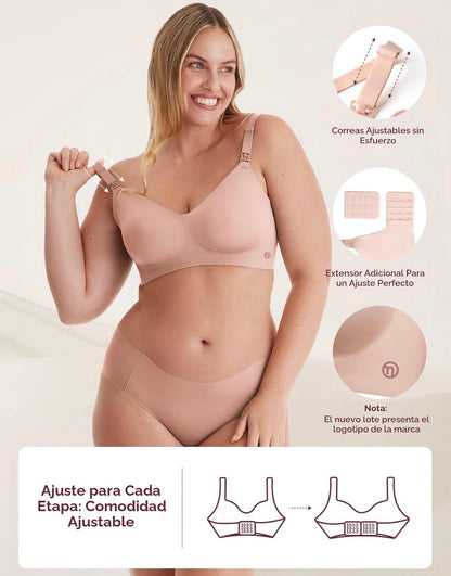 Momcozy YN21 - Brasier de lactancia para lactancia materna, sin costuras, 3XL