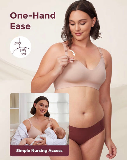 Momcozy YN21 - Brasier de lactancia para lactancia materna, sin costuras, 3XL