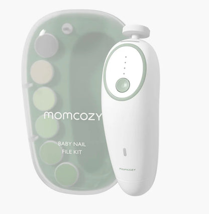 Lima eléctrica para uñas de bebé Momcozy – Luz LED, bajo nivel de ruido