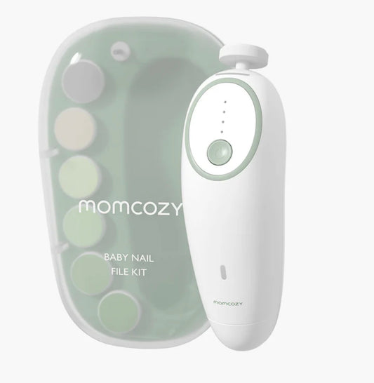 Lima eléctrica para uñas de bebé Momcozy – Luz LED, bajo nivel de ruido