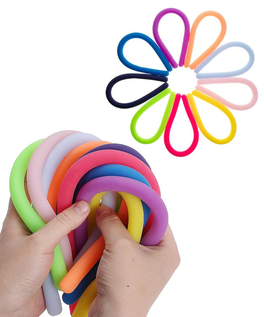 Juguete para ansiedad de fideos de mono, paquete de 12