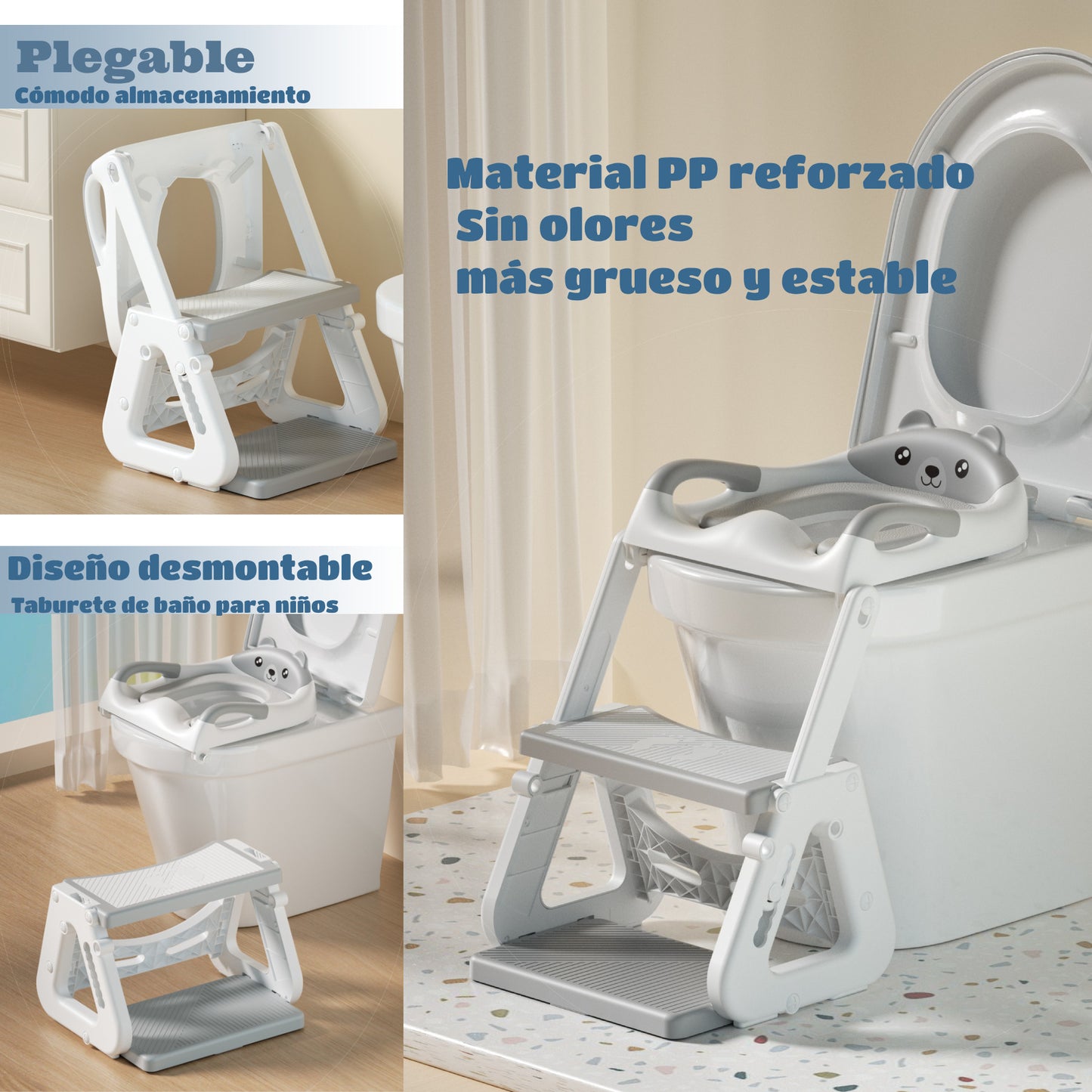 Baño Asiento Entrenador Infantil Para Niños Con Escaleras