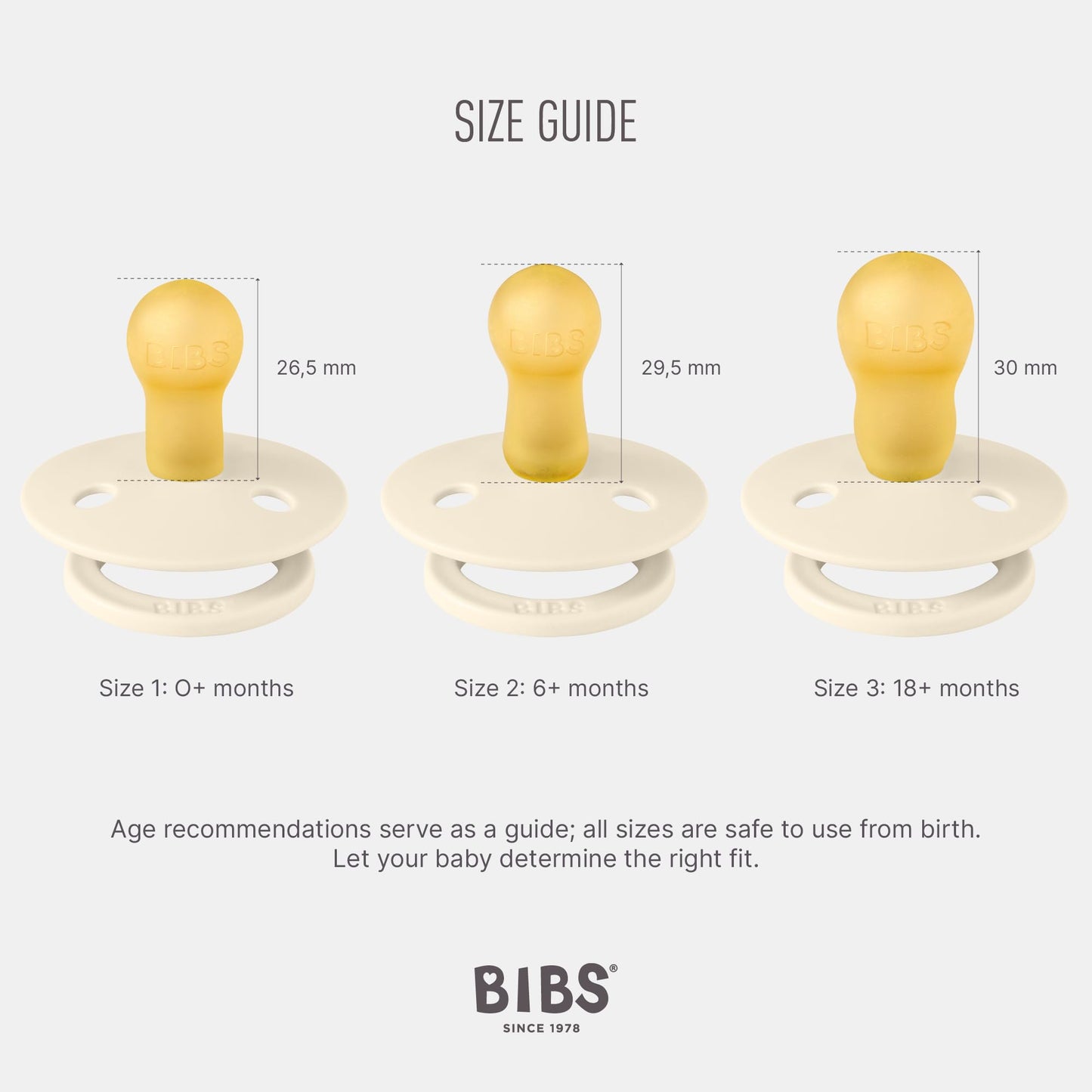 BIBS- Paq. de 2 chupetes de la colección Colour para bebés, 18 meses