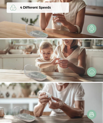 Lima eléctrica para uñas de bebé Momcozy – Luz LED, bajo nivel de ruido