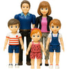 Family Dollhouse People - Figuras de personas de casa de muñecas - 5 figuras de acción articulables