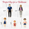 Family Dollhouse People - Figuras de personas de casa de muñecas - 5 figuras de acción articulables