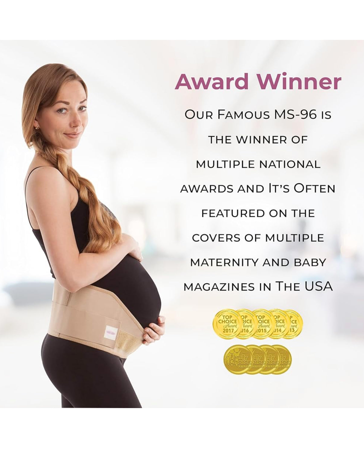 GABRIALLA - Banda elástica para el vientre para mujeres embarazadas, Talla Xxl