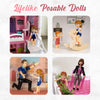 Family Dollhouse People - Figuras de personas de casa de muñecas - 5 figuras de acción articulables