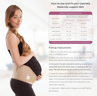 GABRIALLA - Banda elástica para el vientre para mujeres embarazadas, Talla Xxl