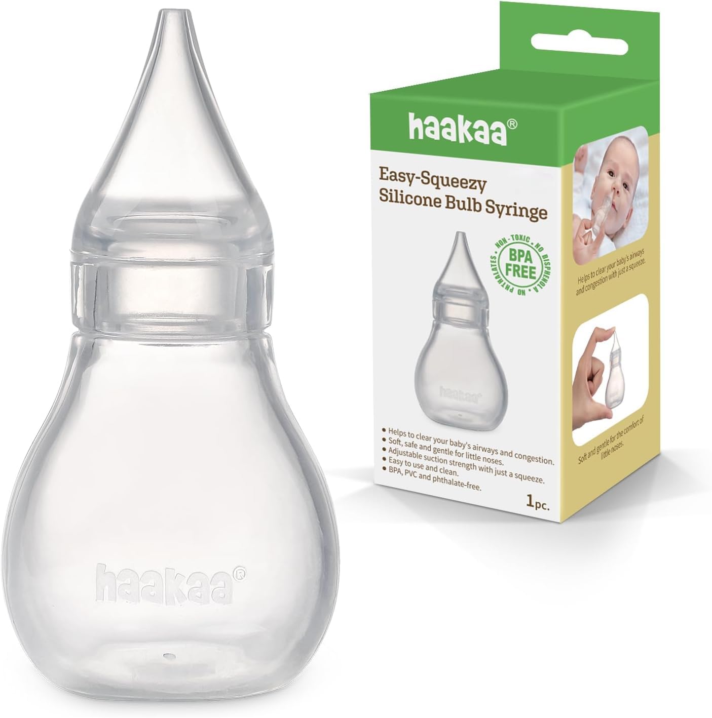 haakaa Aspirador nasal de silicona para bebé