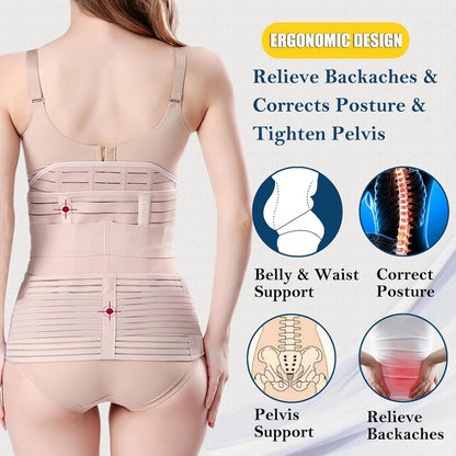 ChongErfei Faja modeladora de recuperación de posparto 3 en 1 para abdomen, talla L