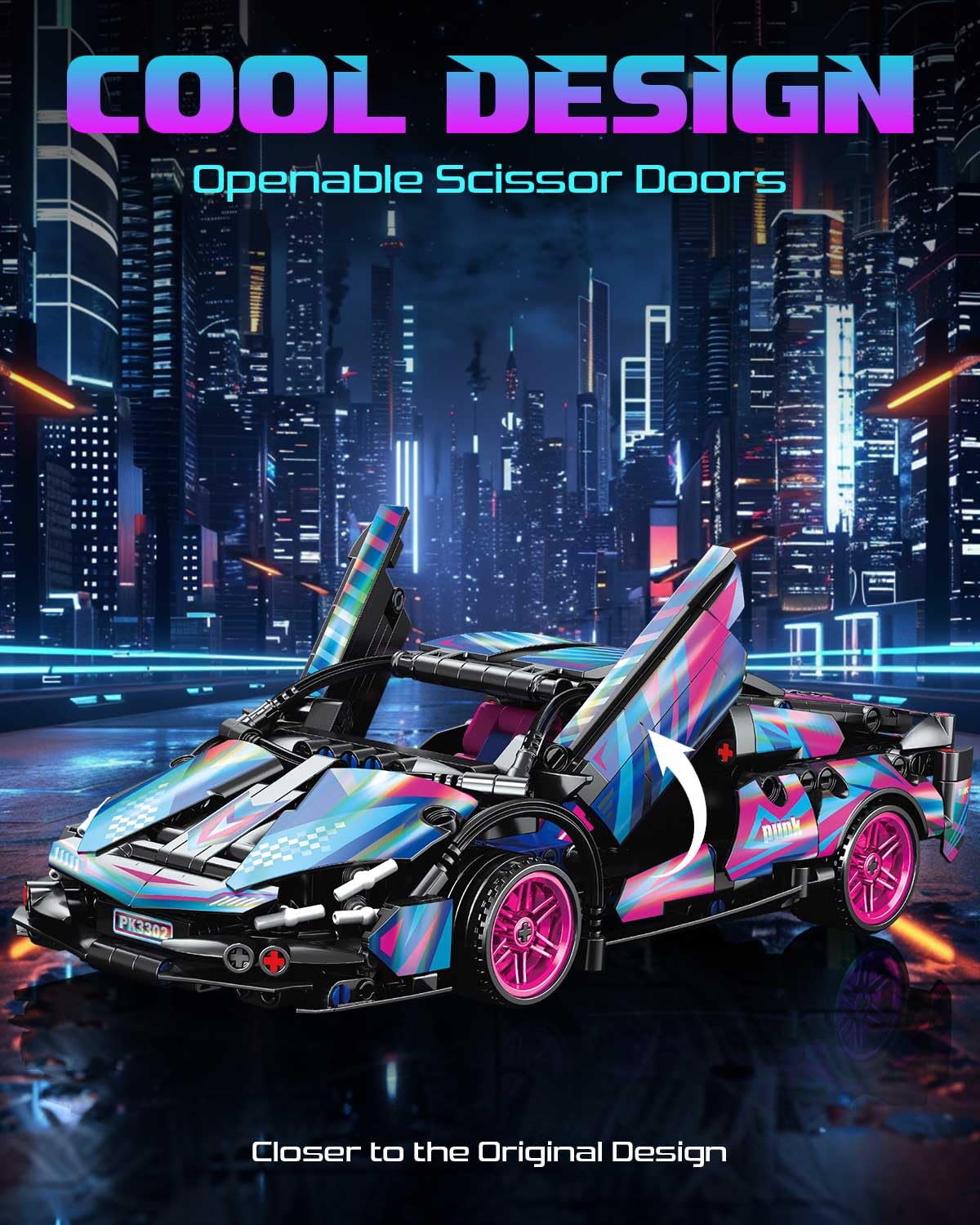 Sosuy Juegos de ladrillos de construcción modelo de coche deportivo