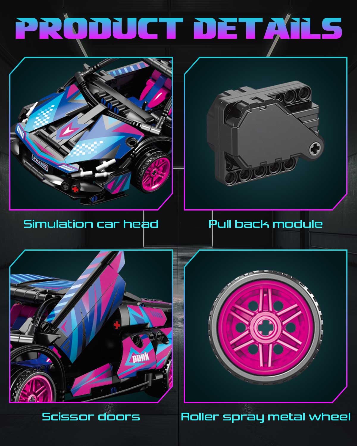 Sosuy Juegos de ladrillos de construcción modelo de coche deportivo