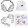 Orejeras y auriculares 2 en 1 para bebé con banda elástica ajustable para protección contra el ruido