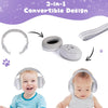 Orejeras y auriculares 2 en 1 para bebé con banda elástica ajustable para protección contra el ruido