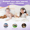 Orejeras y auriculares 2 en 1 para bebé con banda elástica ajustable para protección contra el ruido