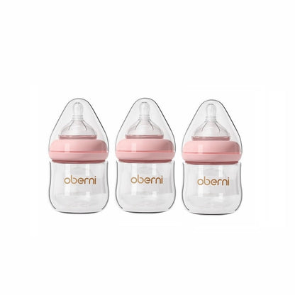 Oberni biberones de cristal, biberón anticólico para lactancia materna con respuesta natural